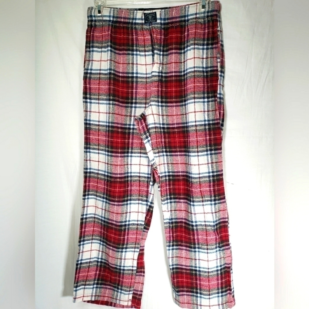 Lucky Brand Red And White Plaid Lounge Pants Sz L